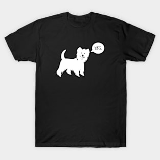 WHITE DOG SAYS YES T-Shirt